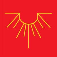 Almanac Planting Co "Sun" Icon in Yellow with a Red Background