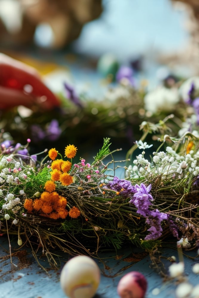 Almanac Planting Co: A floral and twig Spring wreath