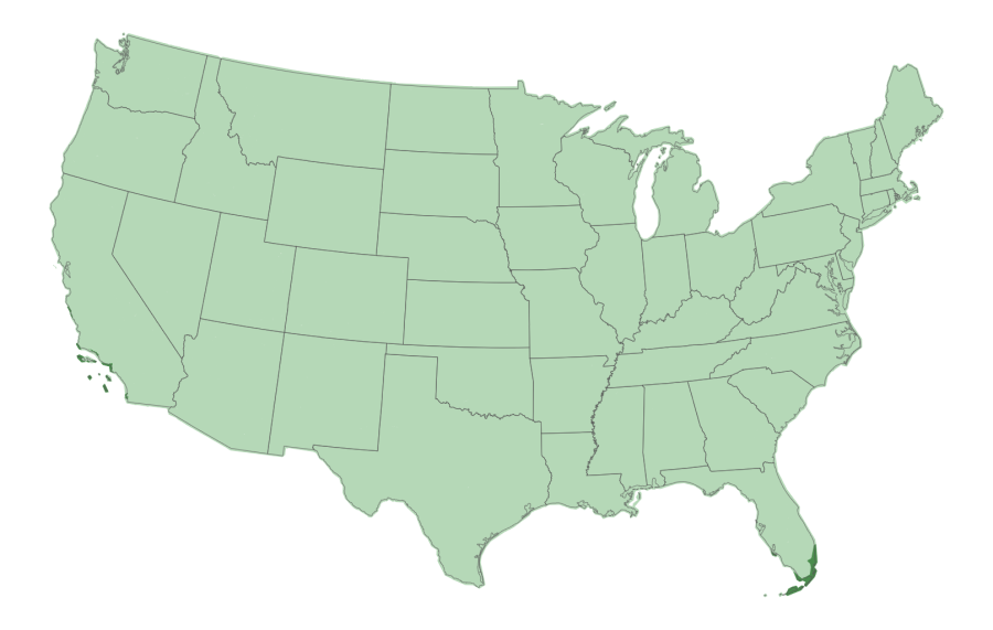 USDA hardiness zone map