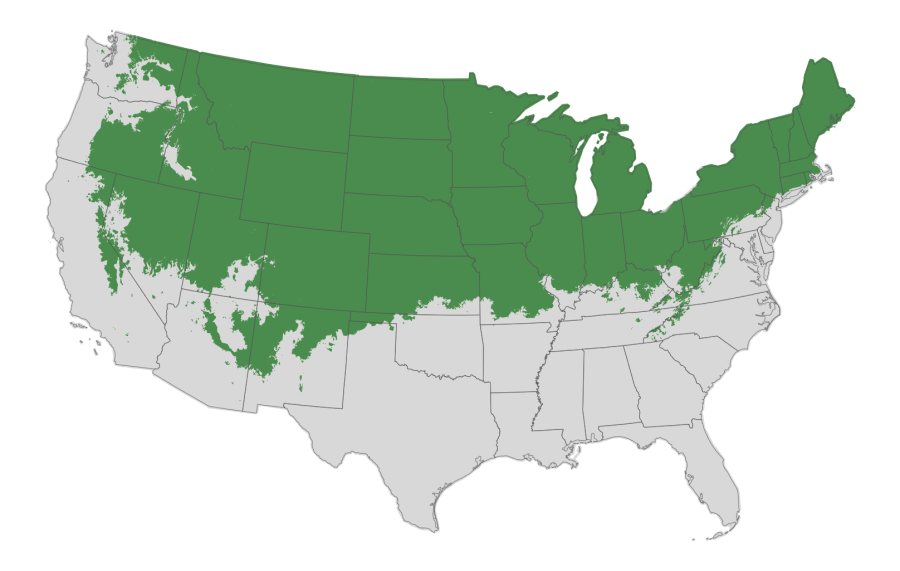 USDA hardiness zone map