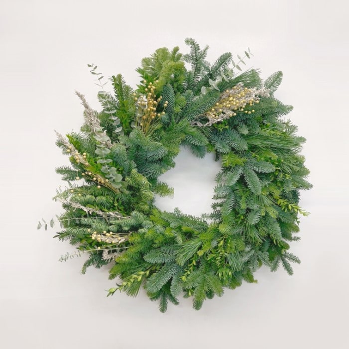 Almanac Planting Co Artemisia Pine Wreath (Zoomed Out)