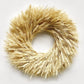 Blonde Wheat Wreath. Handmade to Order! This fresh wreath is simplistic, minimalistic, and beautiful! Suitable for indoor and outdoor use. Made with blonde wheat. (zoomed in image)