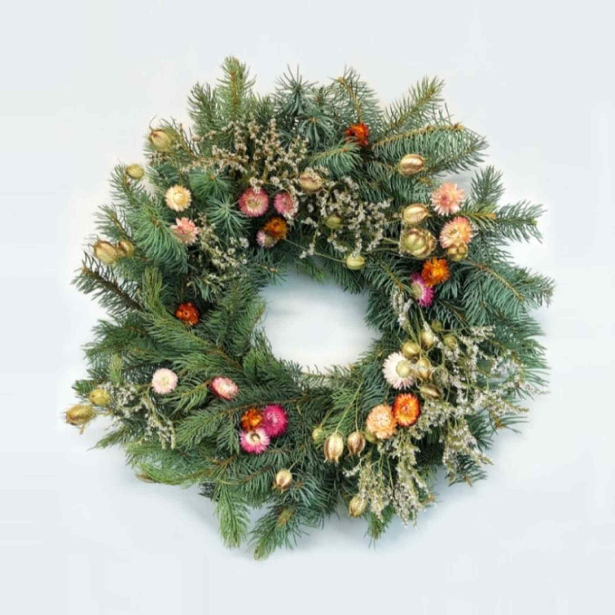 Almanac Planting Co Nigella Strawflower Wreath