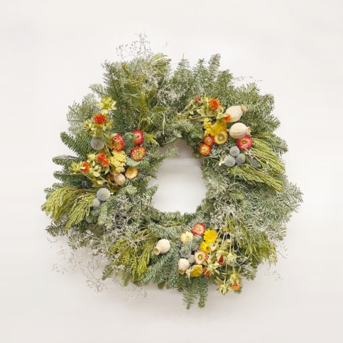 Almanac Planting Co Strawflower Pod Wreath