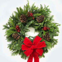 Almanac Planting Co Velvet Cone Wreath (Zoomed In)